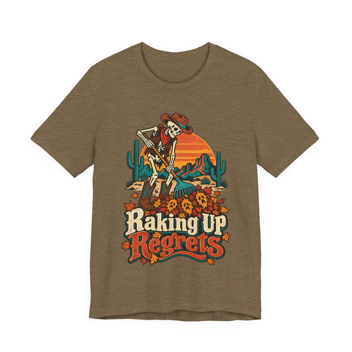Raking Up Regrets Funny Autumn T-Shirt