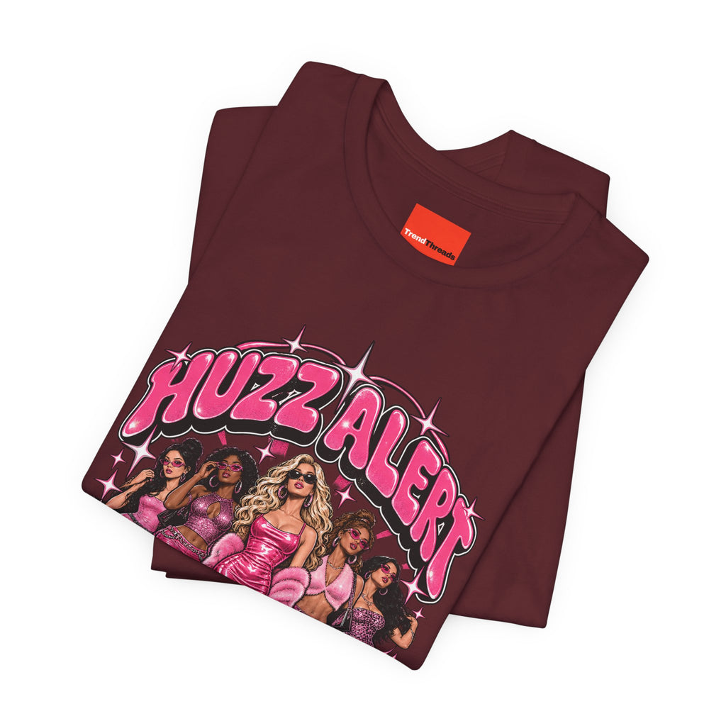 HUZZ ALERT Funny General Distressed Print T-Shirt