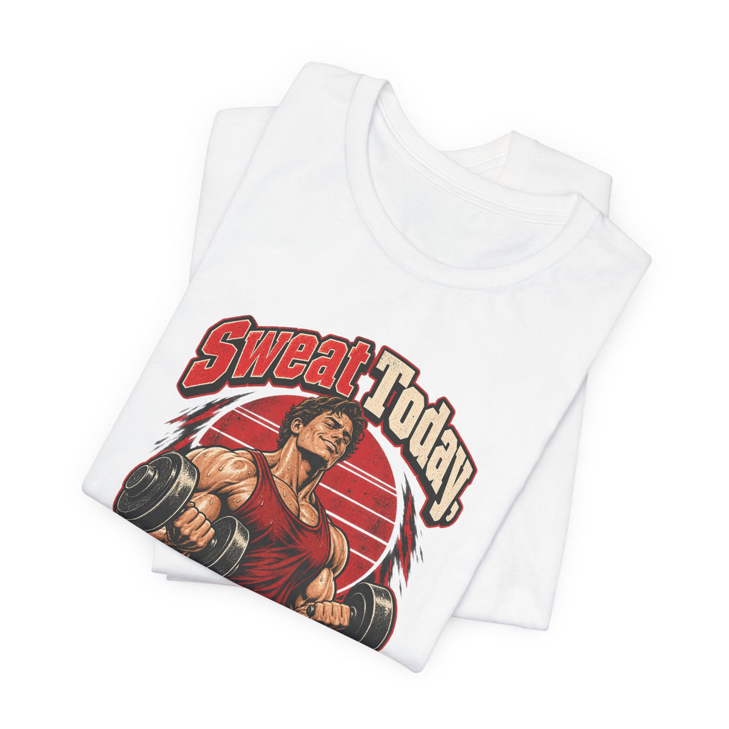 Sweat Today, Brag Tomorrow Funny Fitness T-Shirt