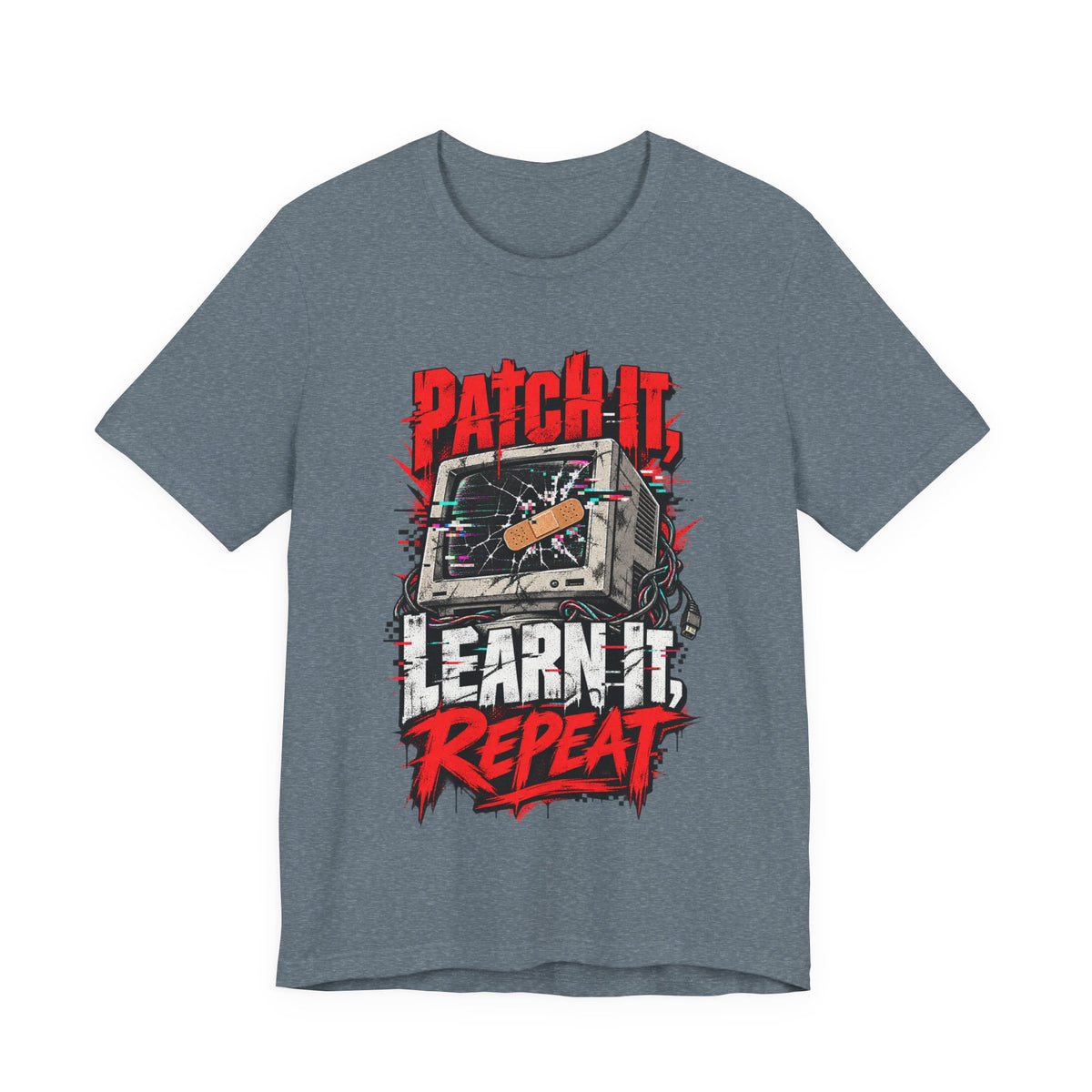 Patch It, Learn It, Repeat Funny Programmer T-Shirt