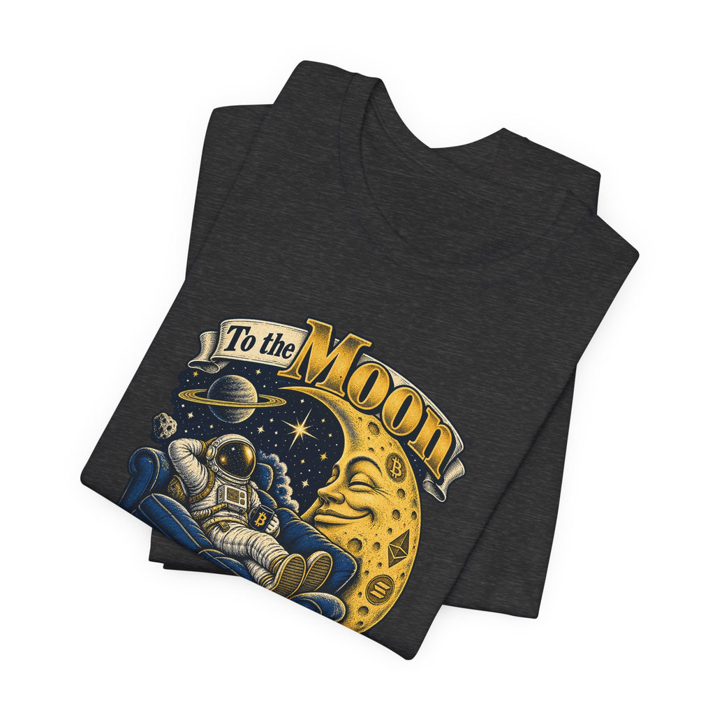 To the Moon or to the Couch Funny Crypto Investor T-Shirt