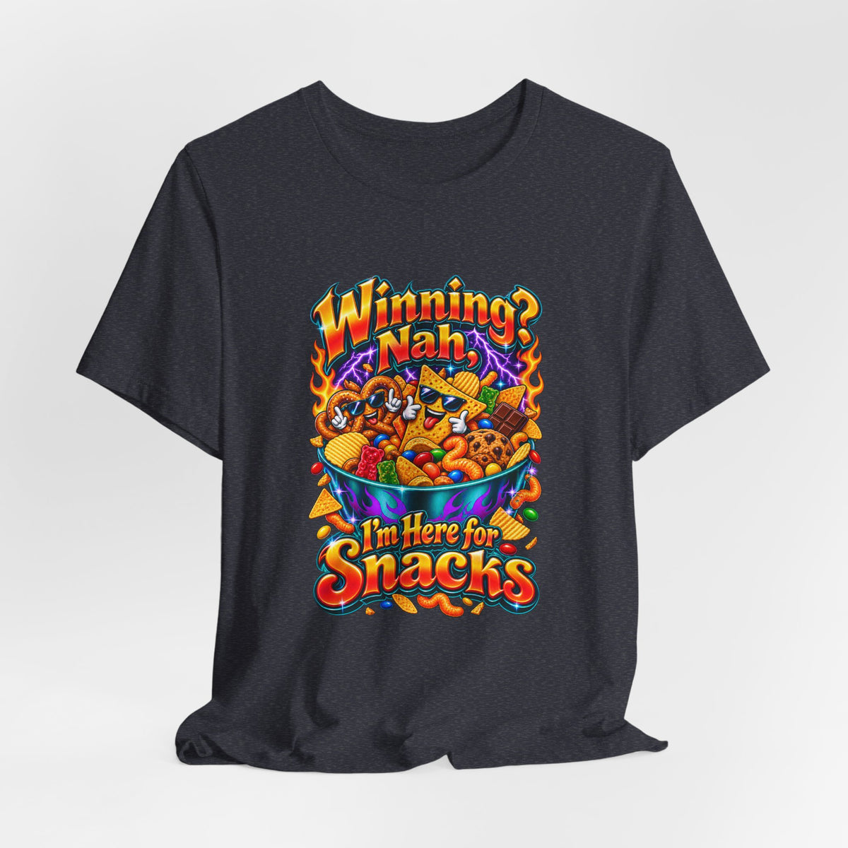 Winning? Nah, I’m Here for Snacks Funny Casual Party T-Shirt