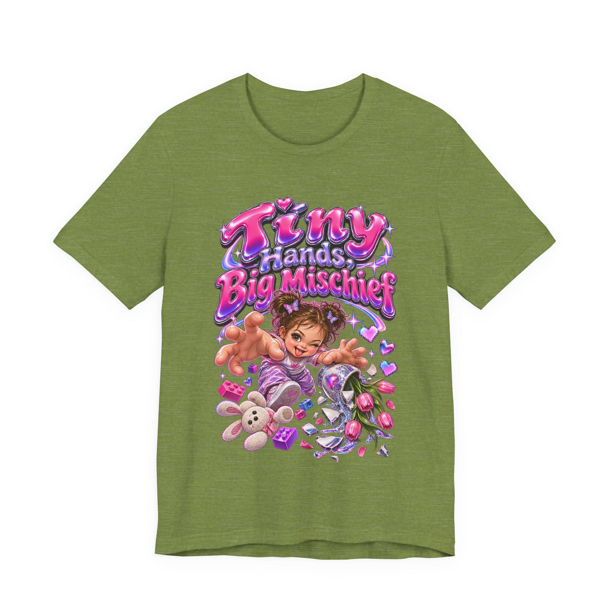 Tiny Hands, Big Mischief Funny Parent Humor T-Shirt