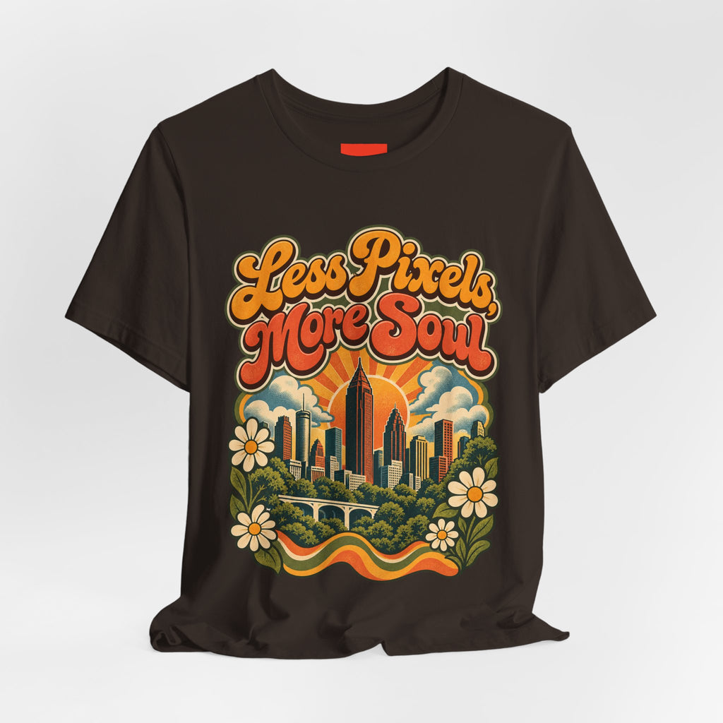 Less Pixels, More Soul Funny Digital Art T-Shirt