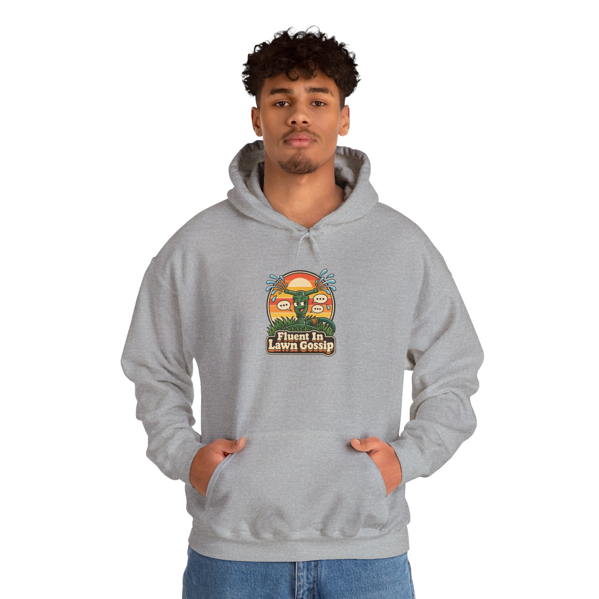 Fluent In Lawn Gossip Funny Gardening Hoodie