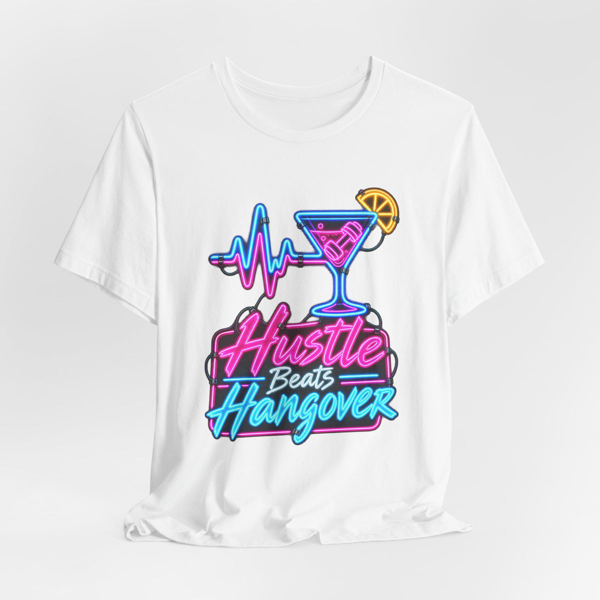Hustle Beats Hangover Funny Fitness T-Shirt