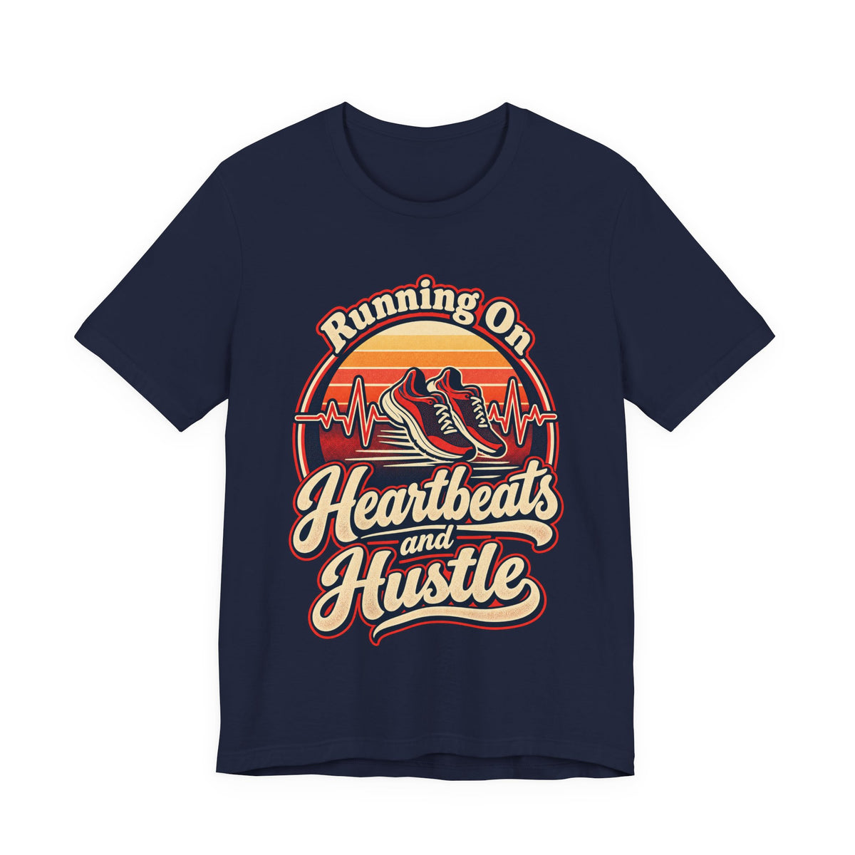 Running On Heartbeats and Hustle Funny Nurse T-Shirt
