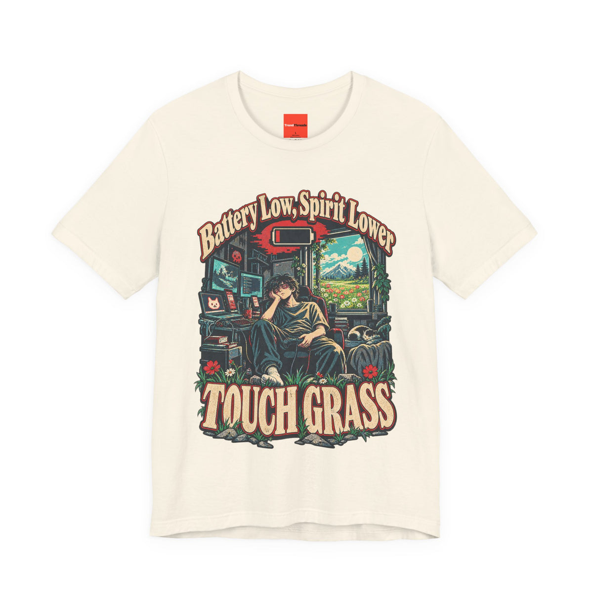 Battery Low, Spirit Lower Funny Self-Deprecating T-Shirt