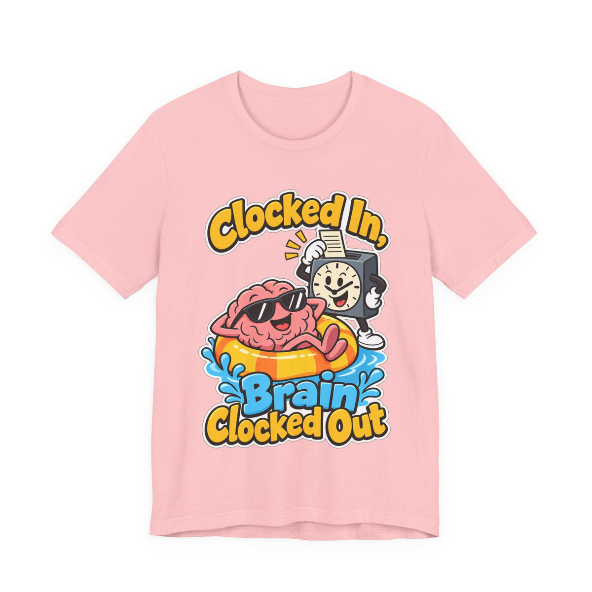 Clocked In, Brain Clocked Out Funny Nurse T-Shirt