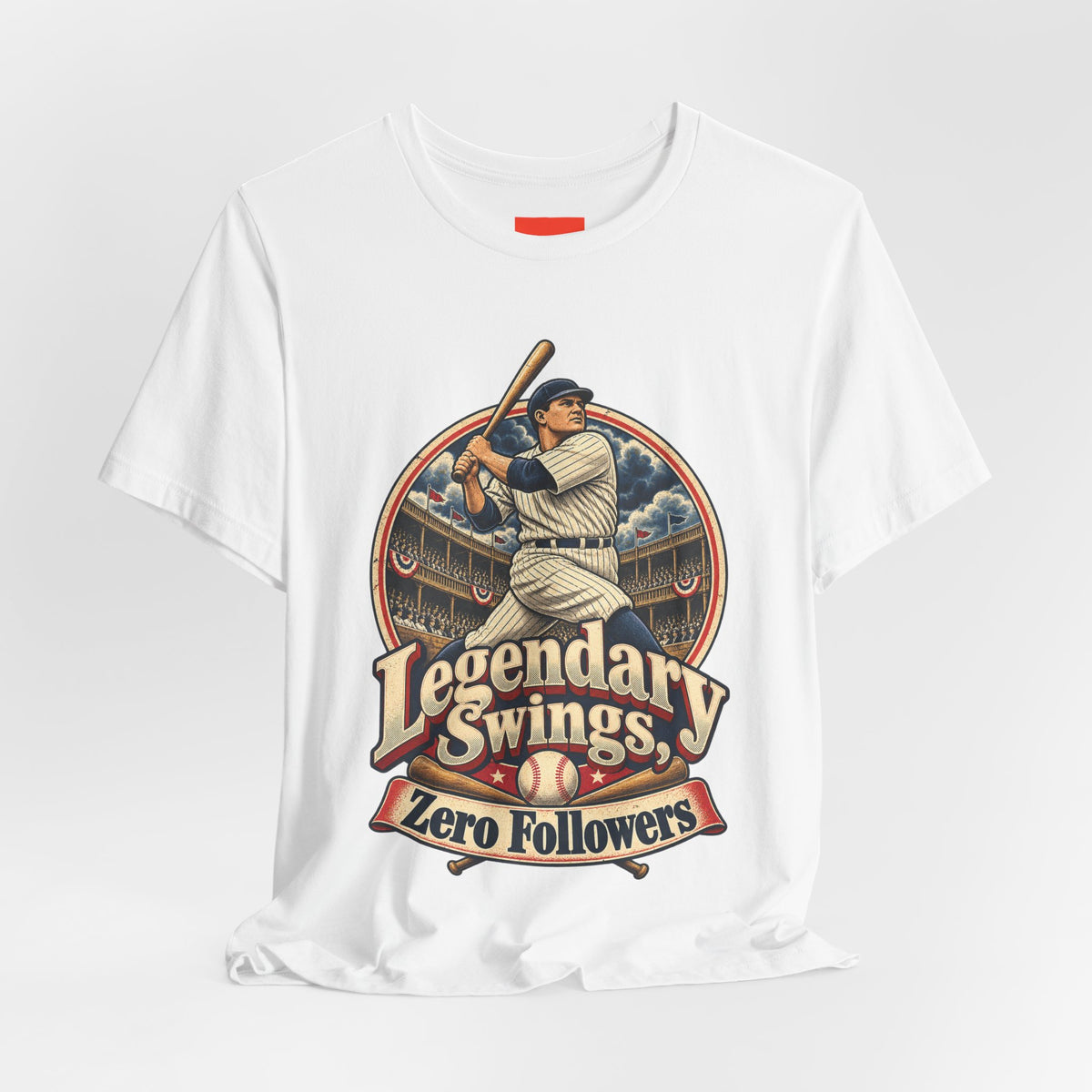 Legendary Swings, Zero Followers Funny Baseball T-Shirt