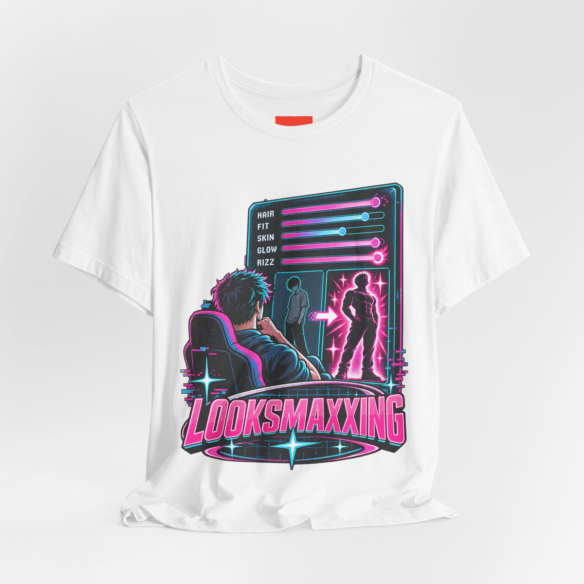 LOOKSMAXXING Funny Y2K Graphic T-Shirt