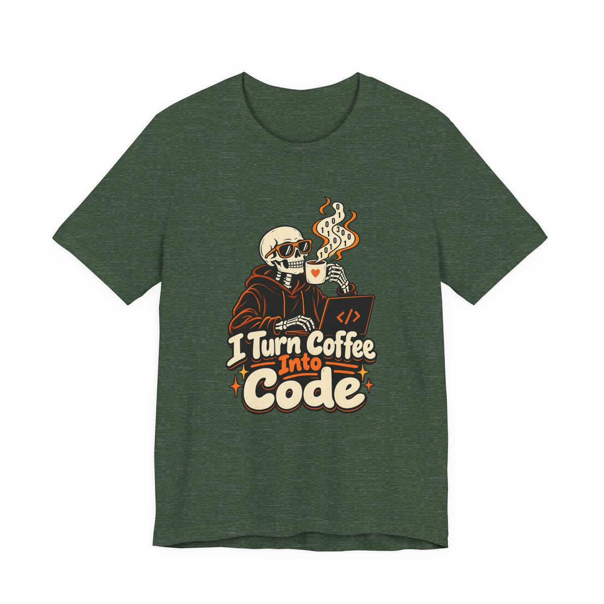I Turn Coffee Into Code Funny Programmer T-Shirt