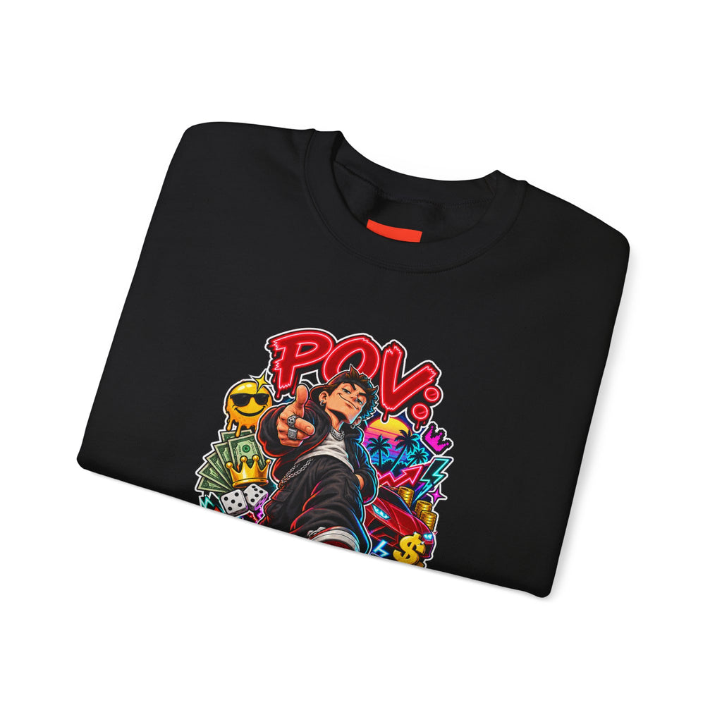 Big Mood, Bigger Ego Funny 80s Neon Sweatshirt