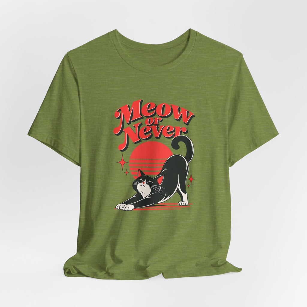 Meow or Never Funny Cat Lover T-Shirt
