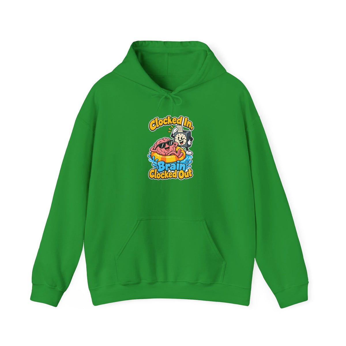 Clocked In, Brain Clocked Out Funny Nurse Hoodie