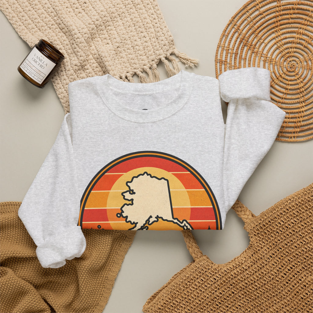The Last Frontier Funny Minimalist Typography Sweatshirt