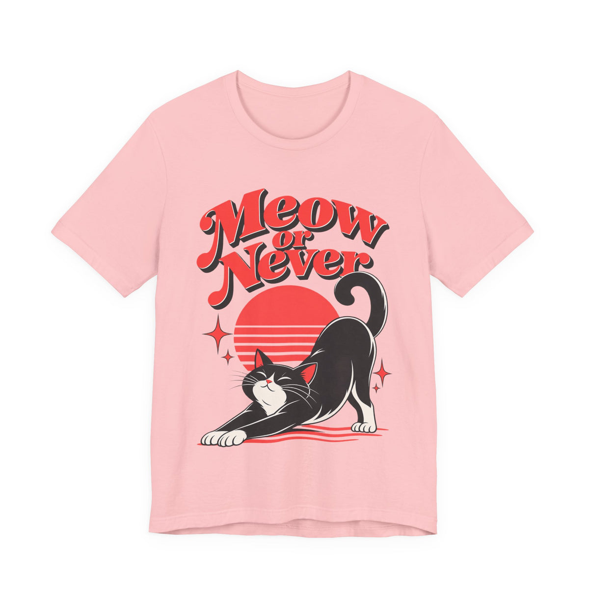 Meow or Never Funny Cat Lover T-Shirt