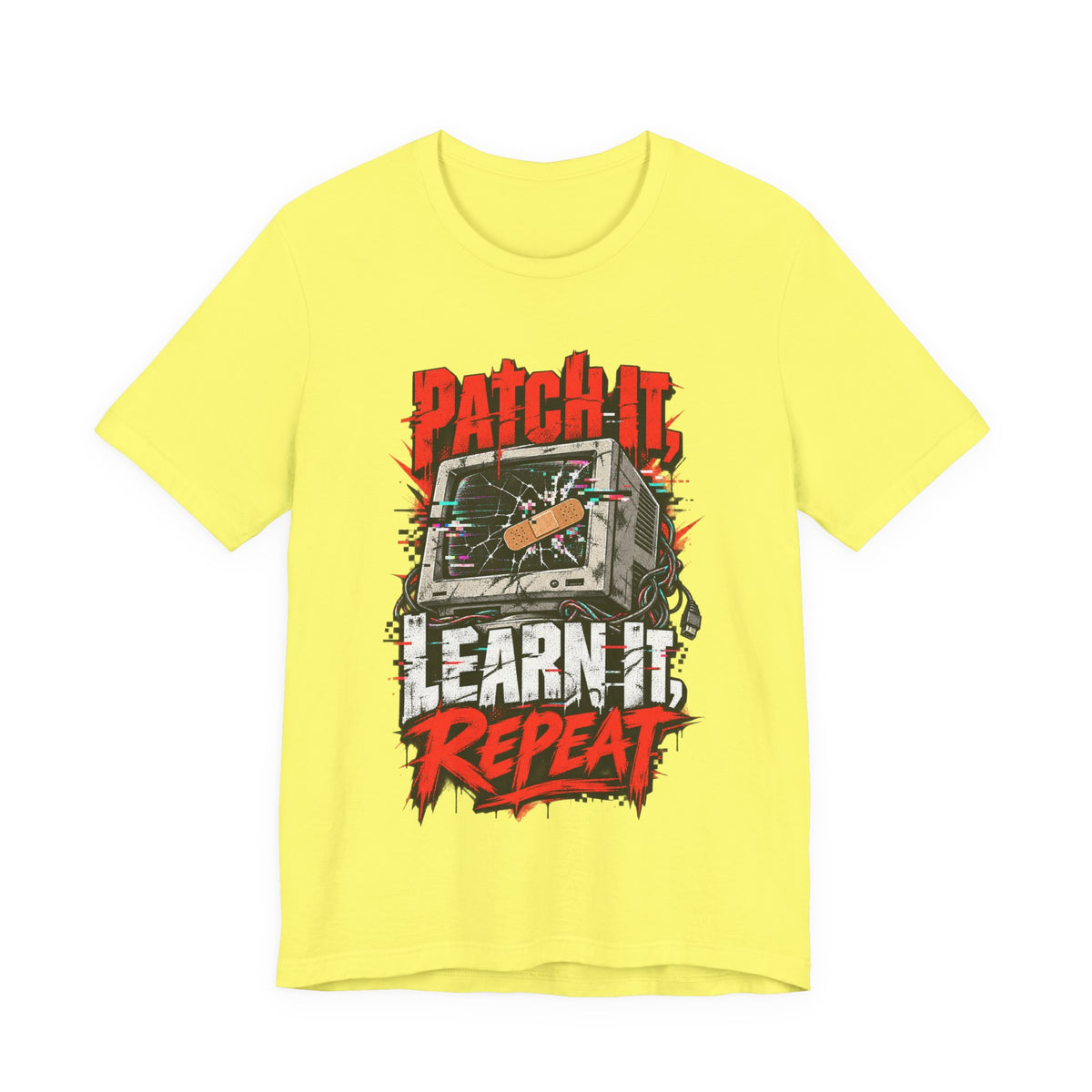 Patch It, Learn It, Repeat Funny Programmer T-Shirt