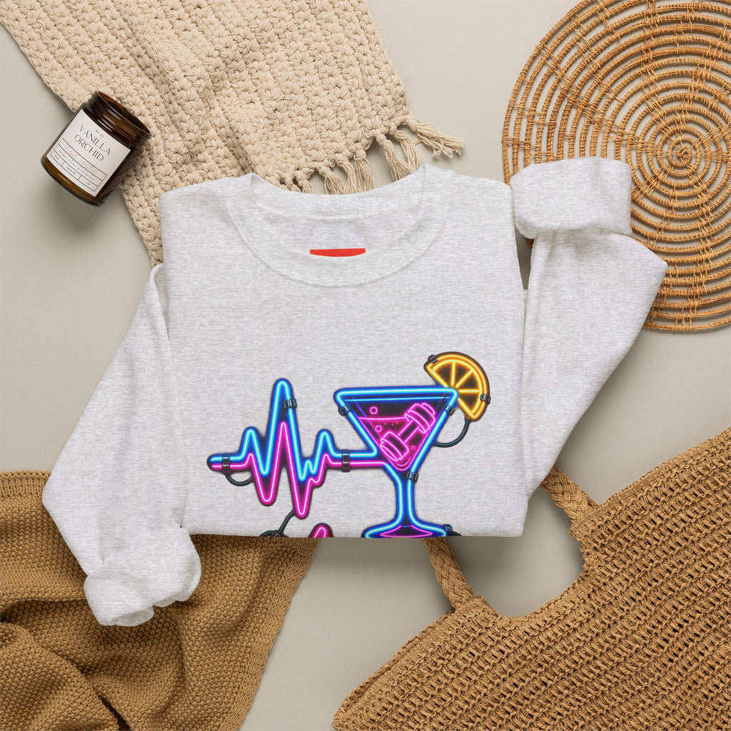 Hustle Beats Hangover Funny Fitness Sweatshirt