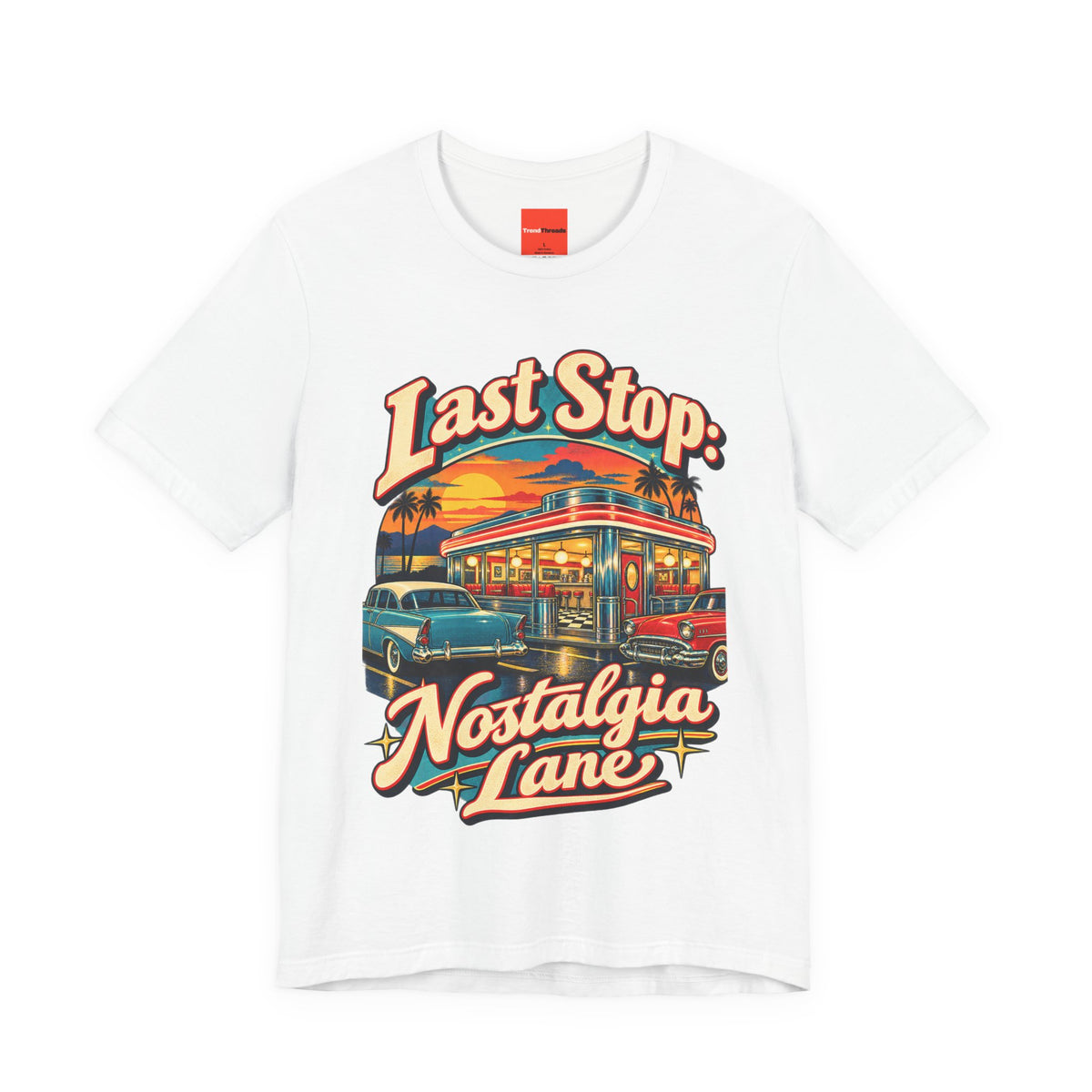 Last Stop: Nostalgia Lane Funny Retro Vintage T-Shirt