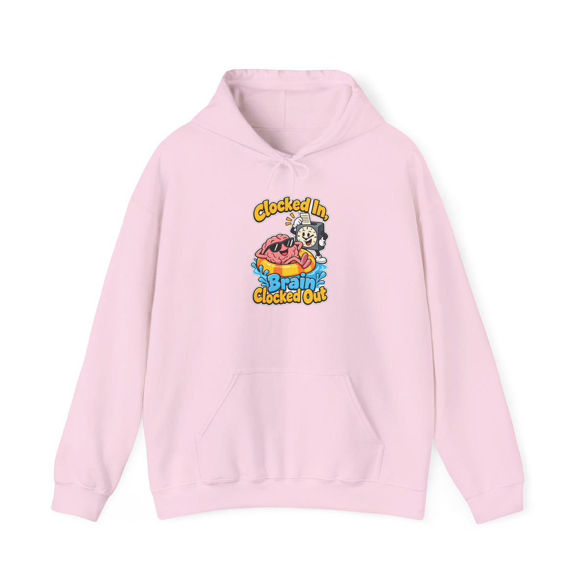 Clocked In, Brain Clocked Out Funny Nurse Hoodie