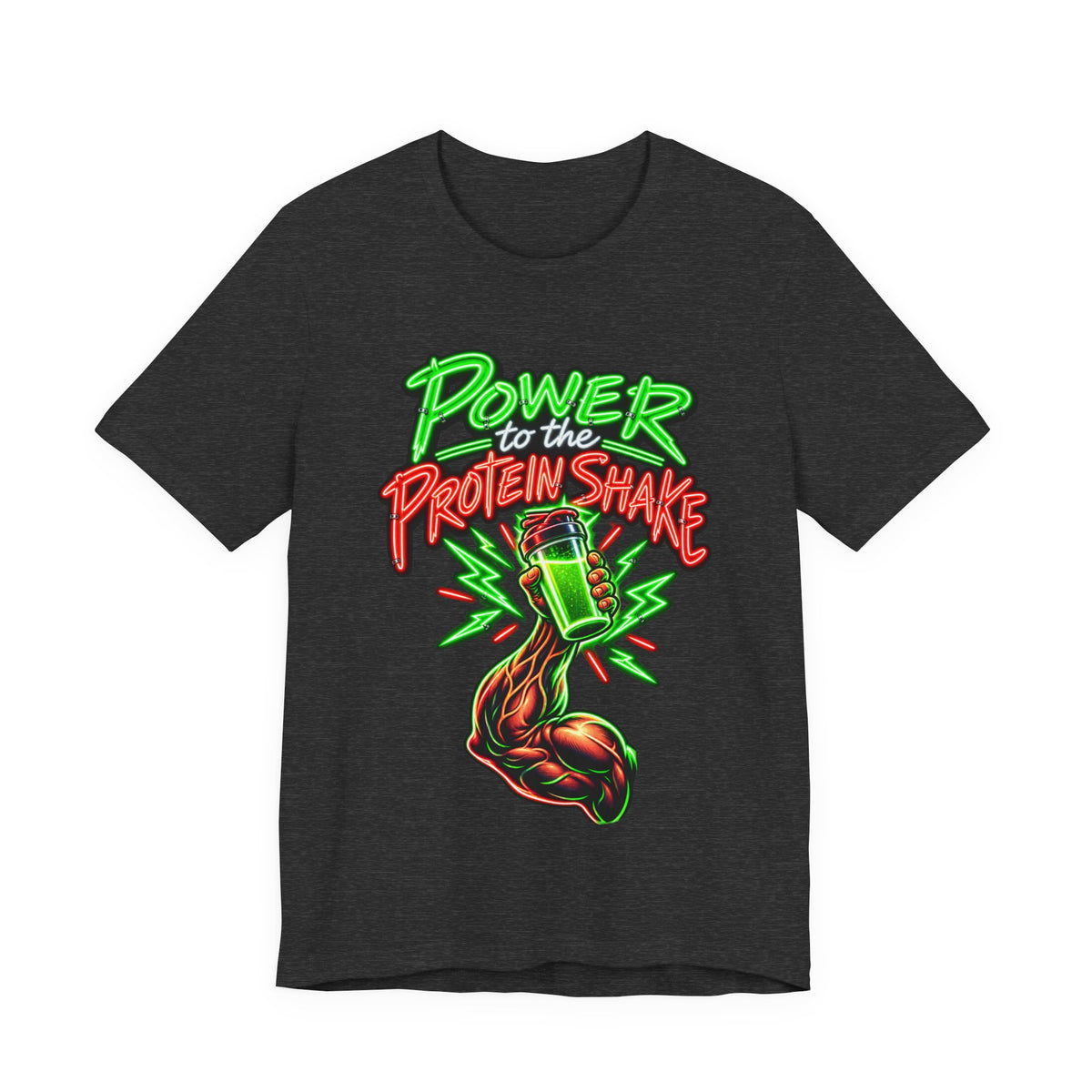 Power to the Protein Shake Funny Fitness T-Shirt
