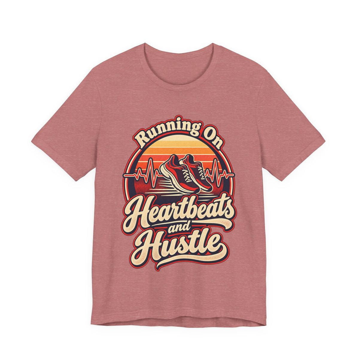 Running On Heartbeats and Hustle Funny Nurse T-Shirt