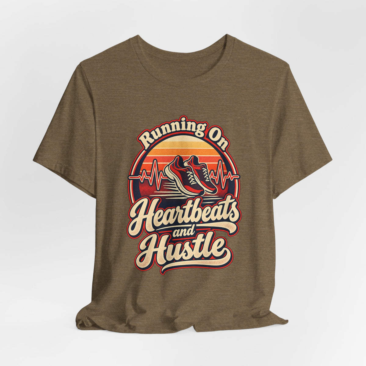 Running On Heartbeats and Hustle Funny Nurse T-Shirt