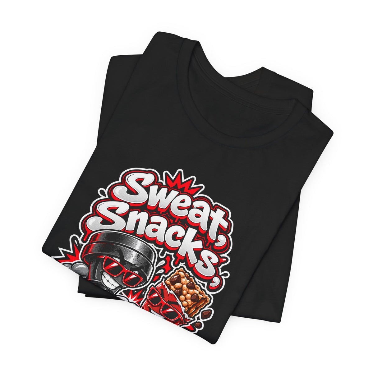 Sweat, Snacks, Repeat Funny Fitness T-Shirt
