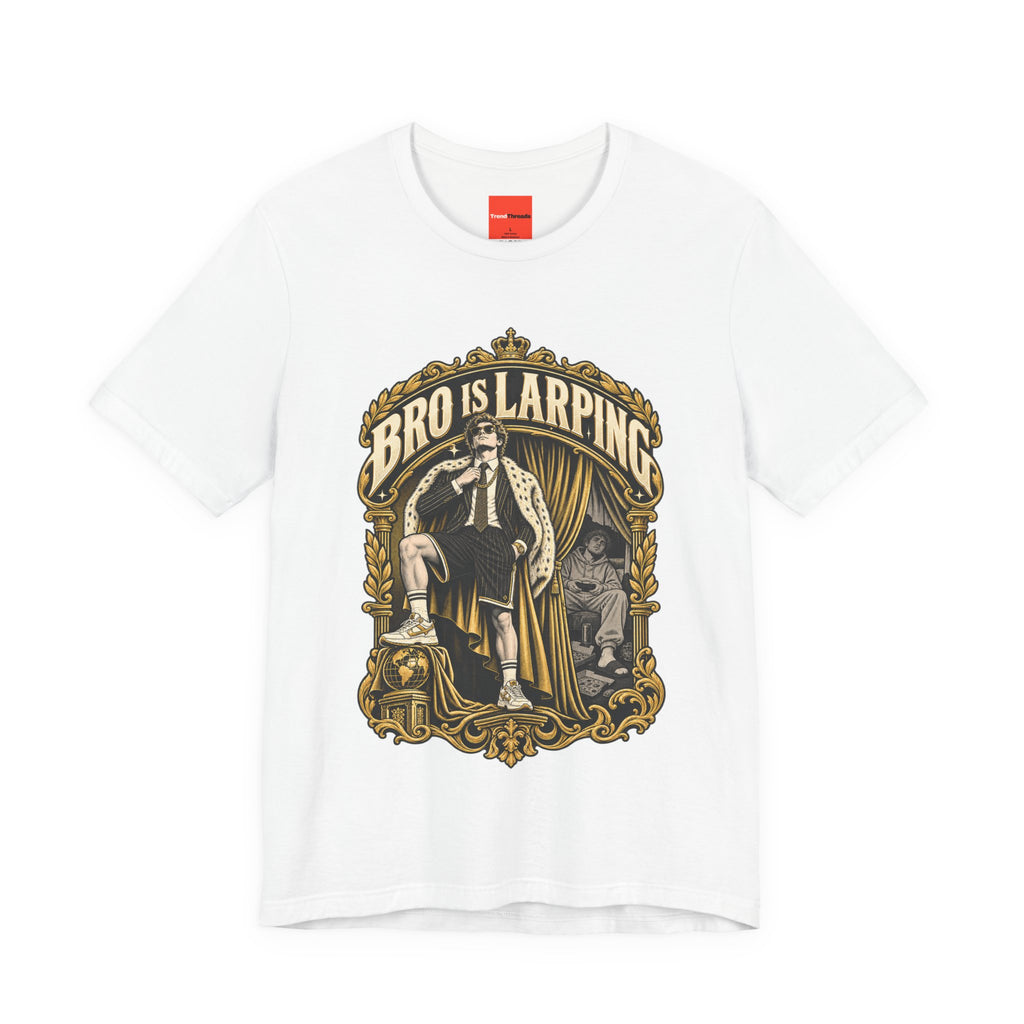BRO IS LARPING Funny Retro Vintage T-Shirt