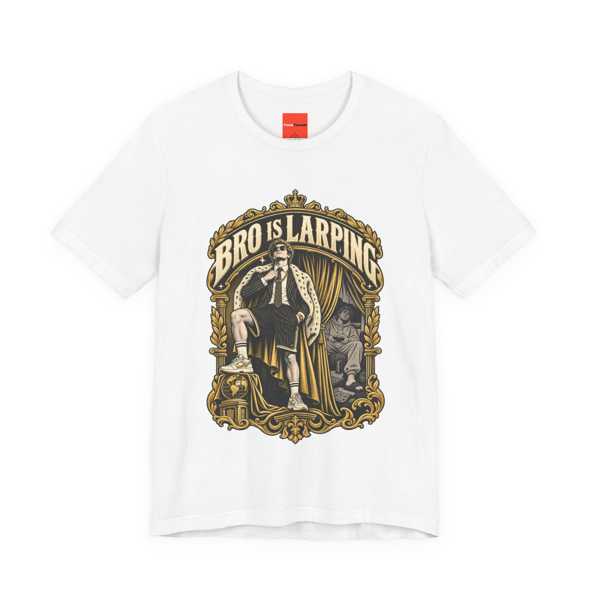 BRO IS LARPING Funny Retro Vintage T-Shirt