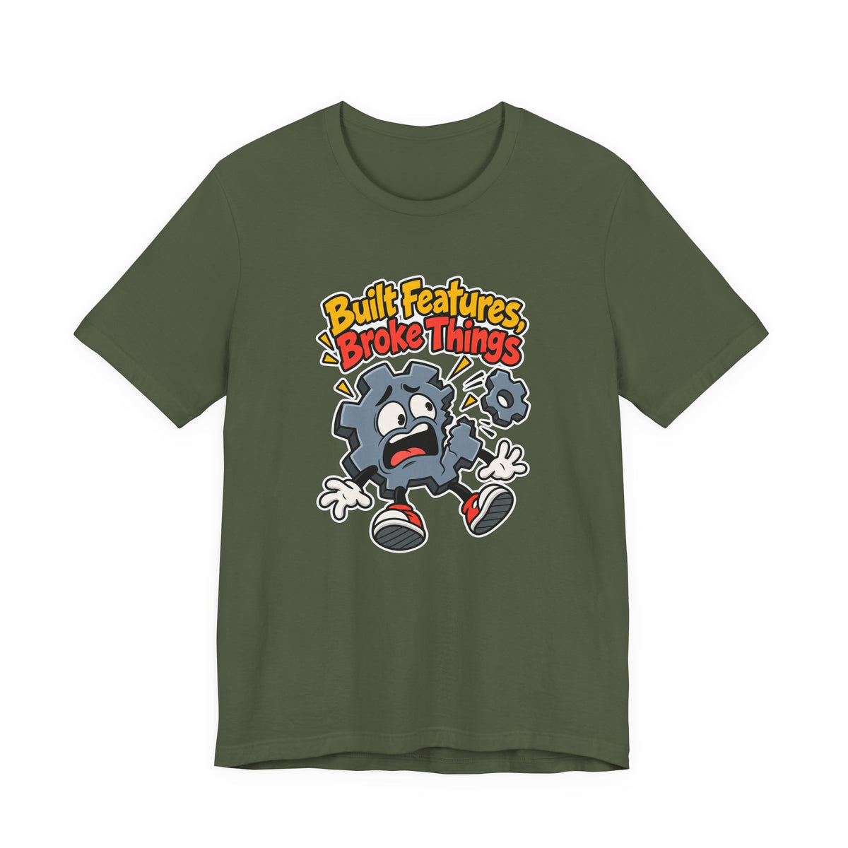 Built Features, Broke Things Funny Programmer T-Shirt
