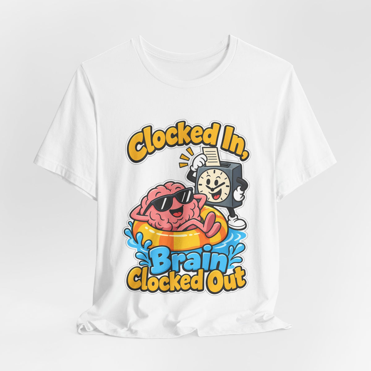 Clocked In, Brain Clocked Out Funny Nurse T-Shirt