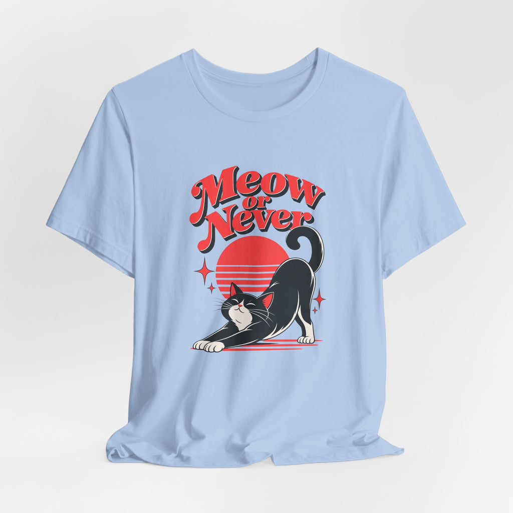 Meow or Never Funny Cat Lover T-Shirt