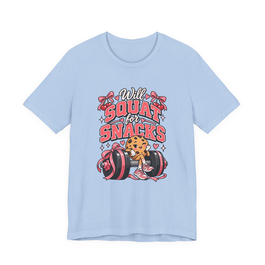 Will Squat for Snacks Funny Fitness T-Shirt