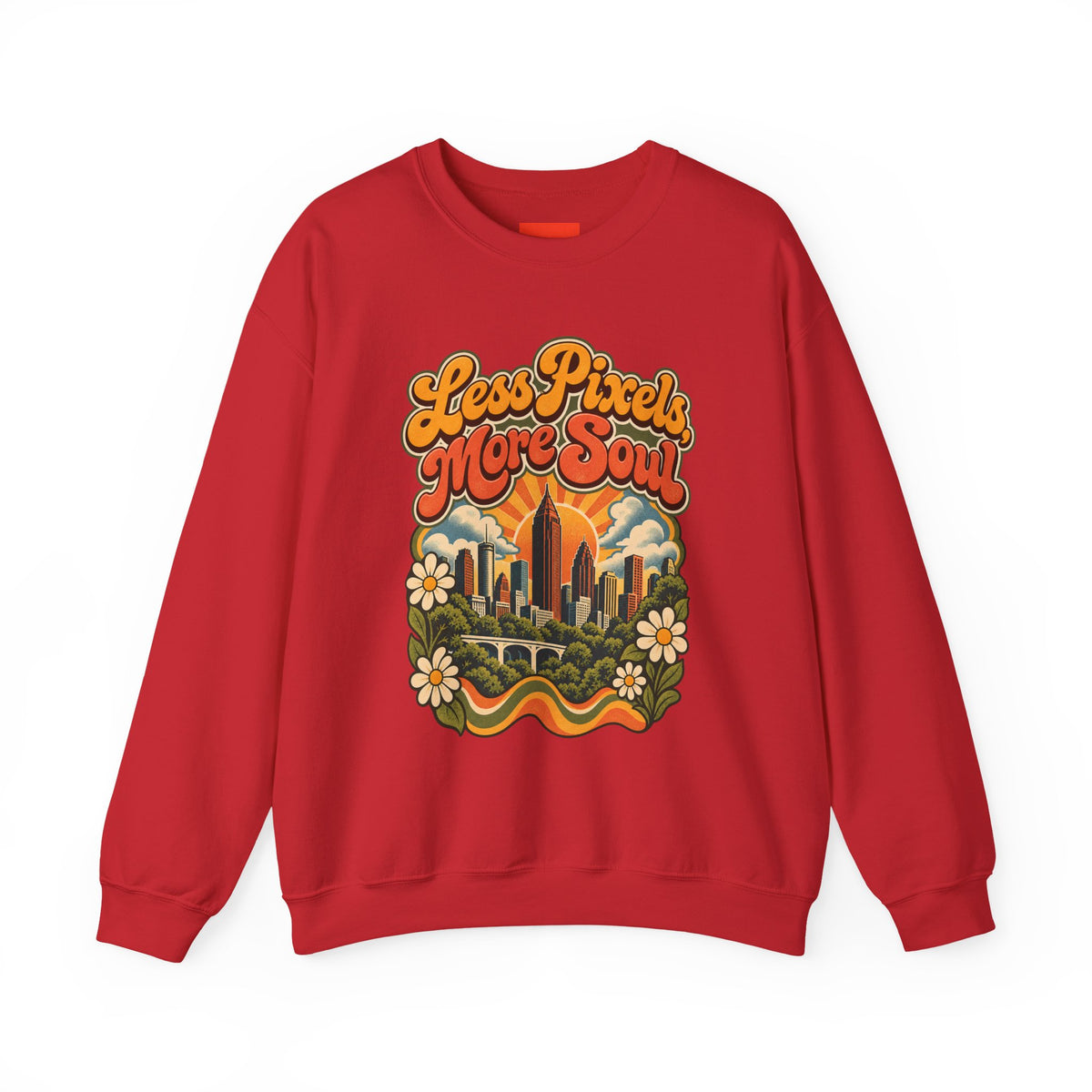 Less Pixels, More Soul Funny Digital Art Sweatshirt
