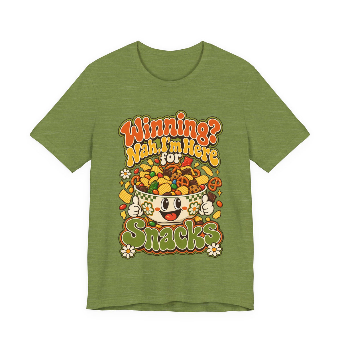 Winning? Nah, I’m Here for Snacks Funny Casual Party T-Shirt
