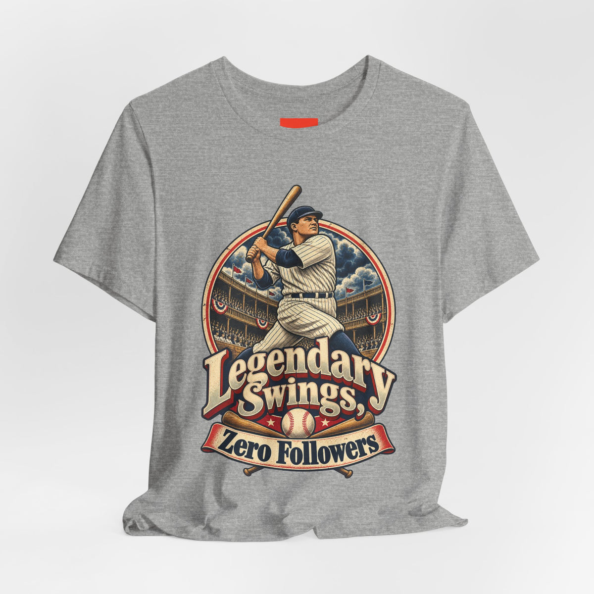 Legendary Swings, Zero Followers Funny Baseball T-Shirt
