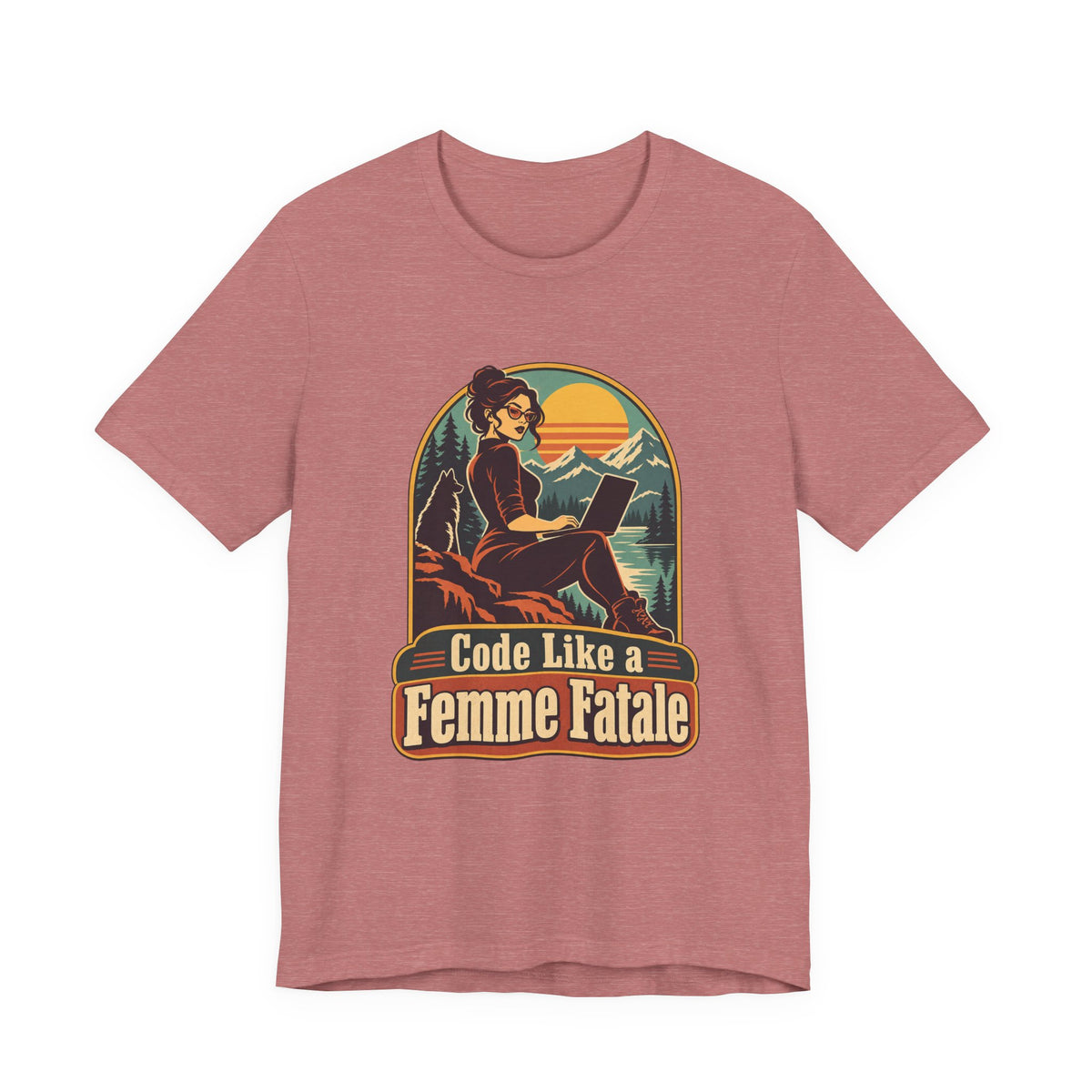 Code Like a Femme Fatale Funny Programmer T-Shirt