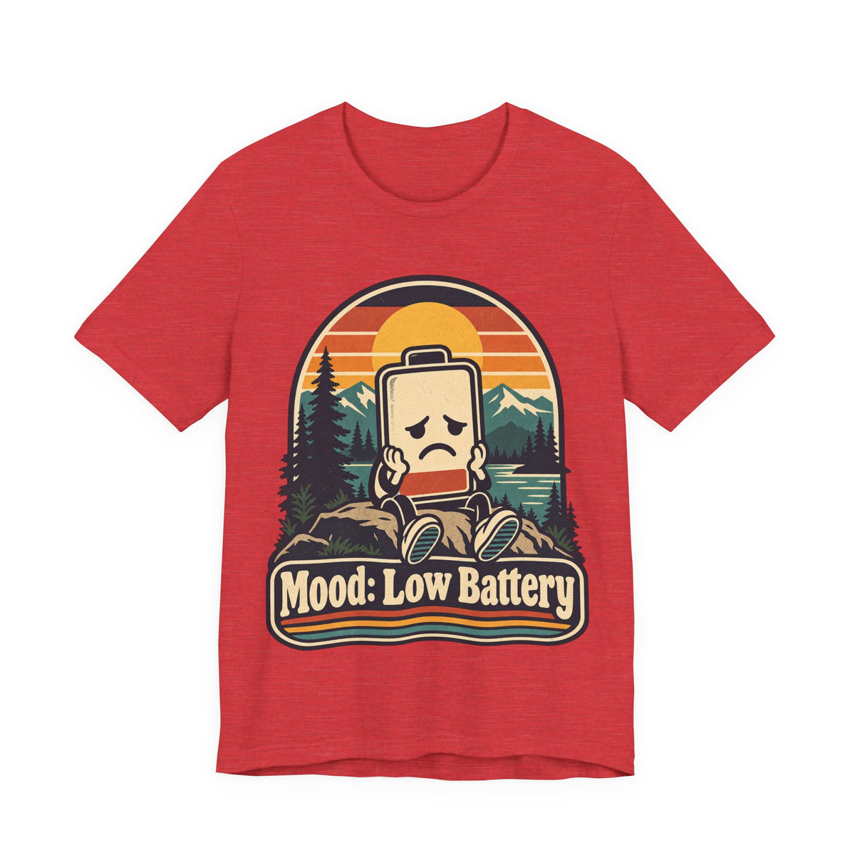 Mood: Low Battery Funny Tech T-Shirt