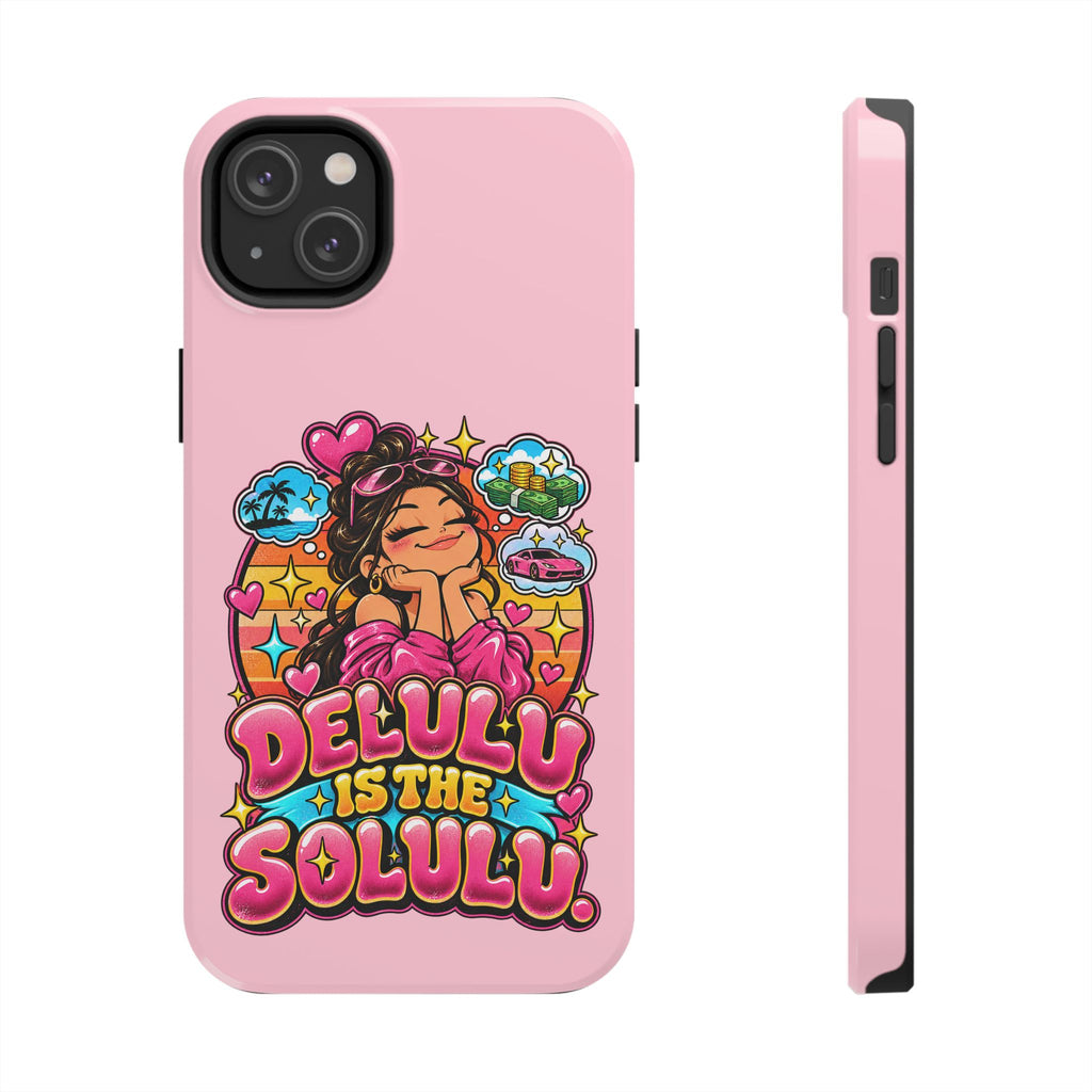 Delulu Is the Solulu Pink Tough Phone Case — Kawaii Cute Protective Case