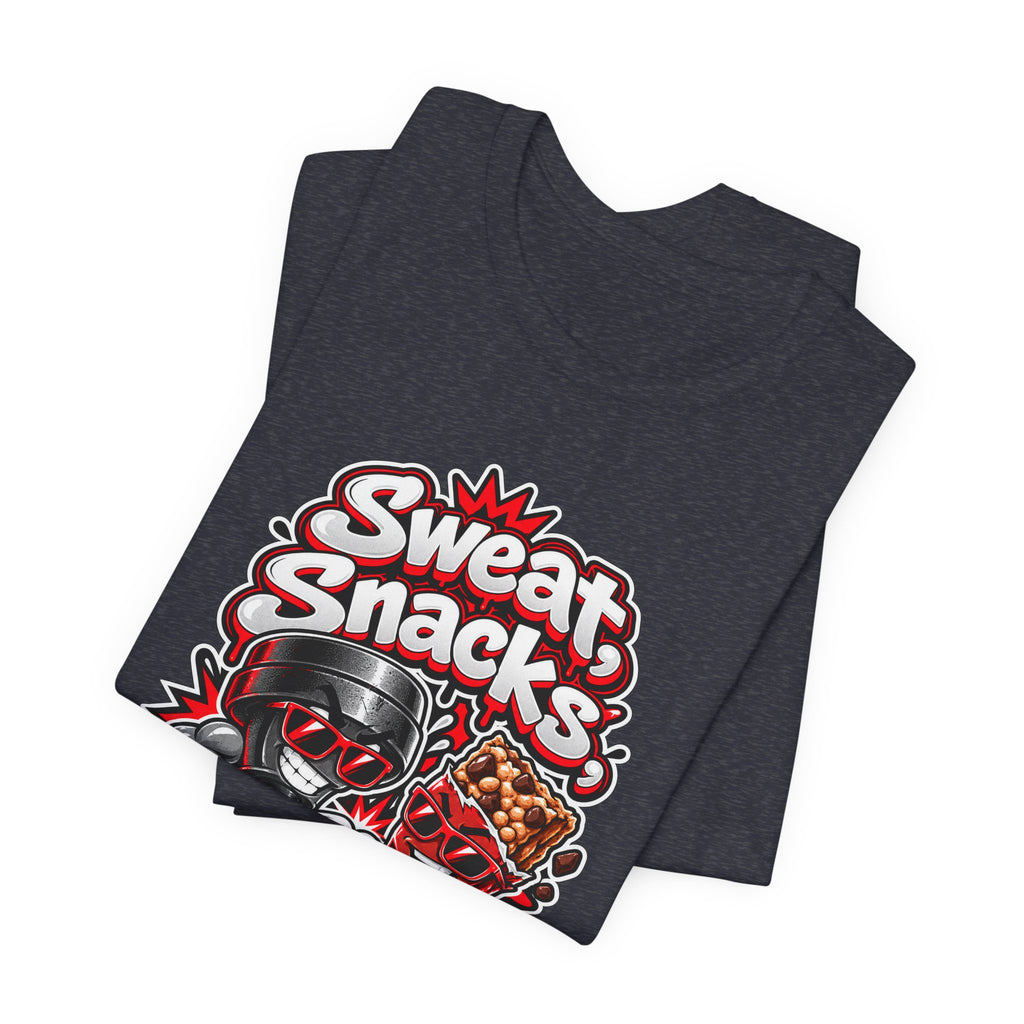 Sweat, Snacks, Repeat Funny Fitness T-Shirt