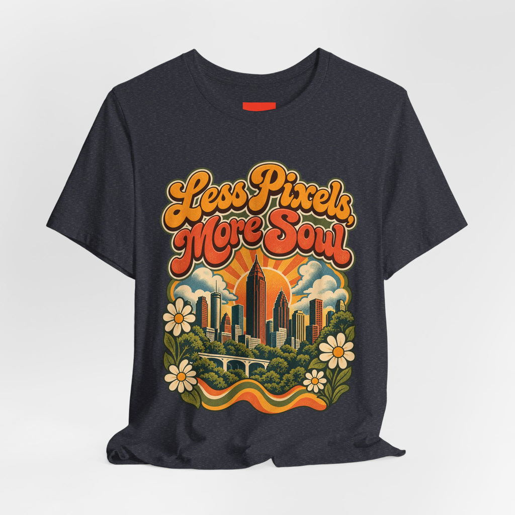 Less Pixels, More Soul Funny Digital Art T-Shirt