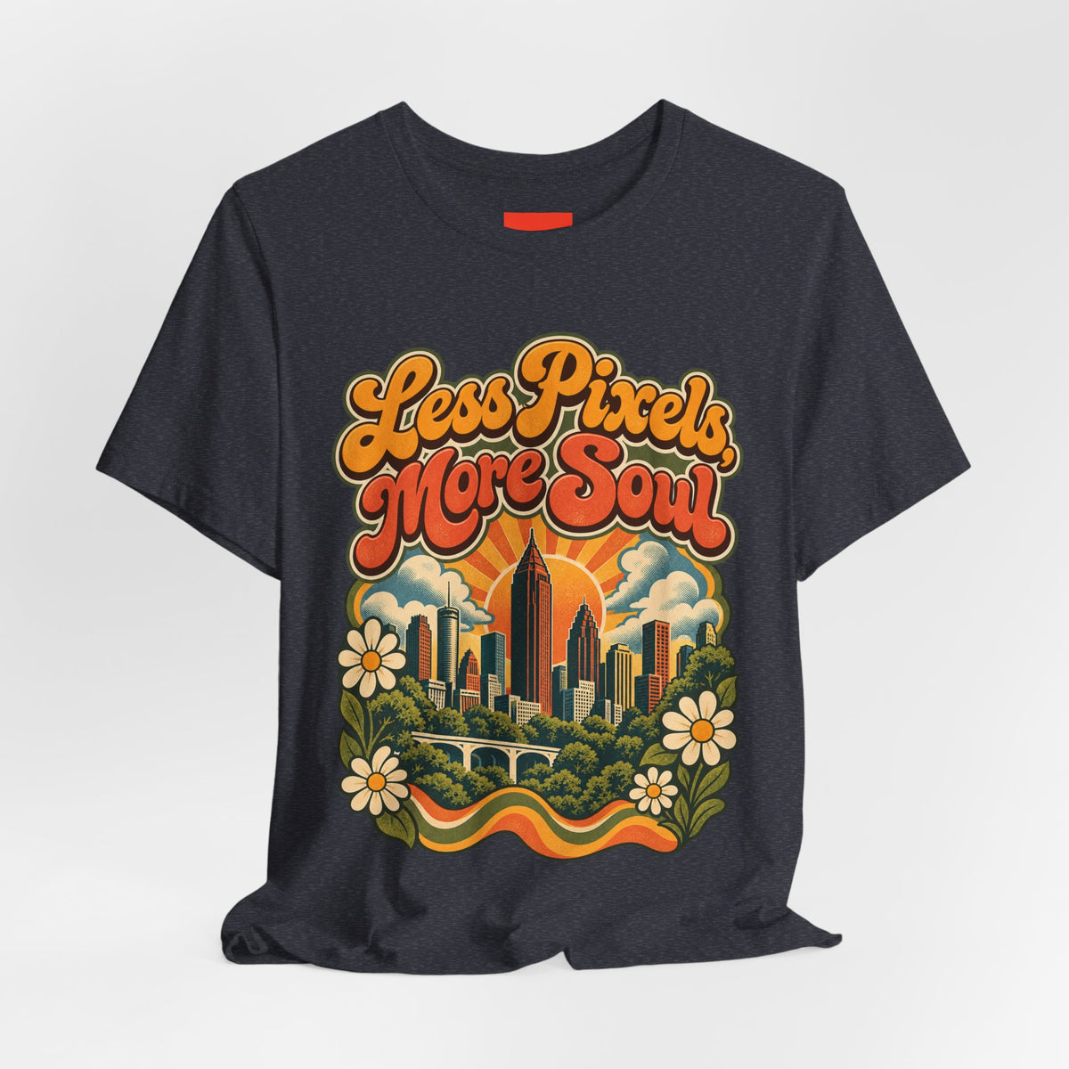 Less Pixels, More Soul Funny Digital Art T-Shirt