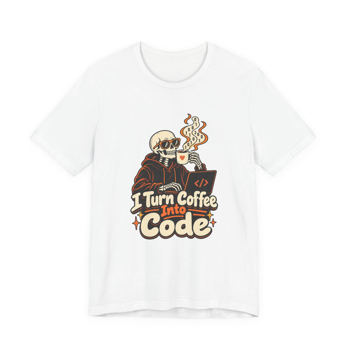 I Turn Coffee Into Code Funny Programmer T-Shirt