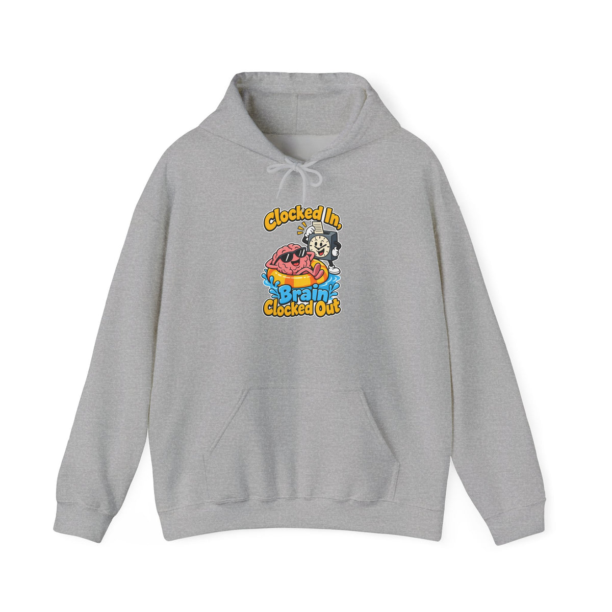 Clocked In, Brain Clocked Out Funny Nurse Hoodie