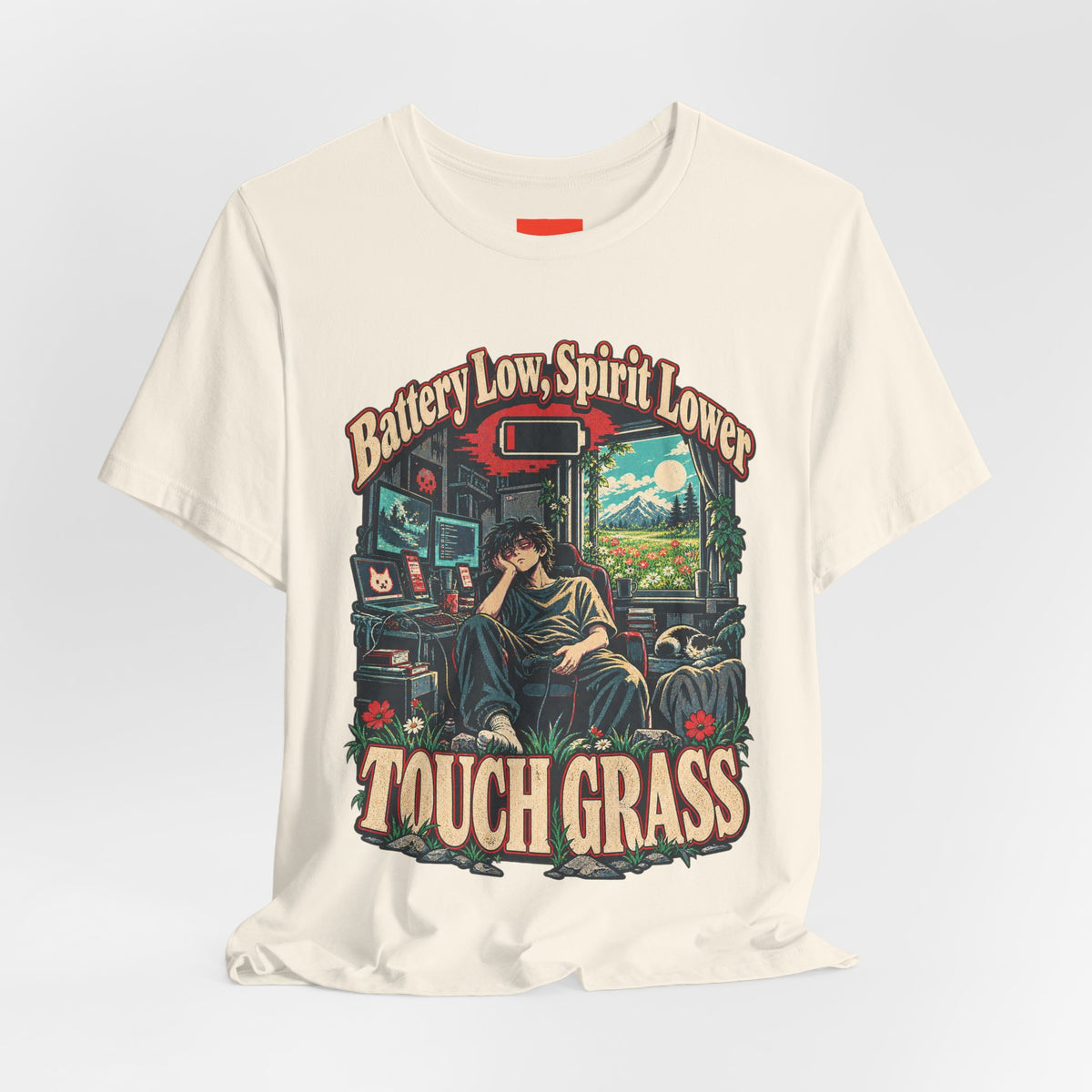Battery Low, Spirit Lower Funny Self-Deprecating T-Shirt