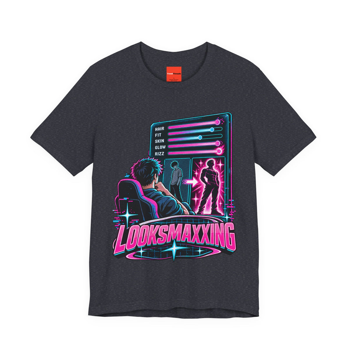 LOOKSMAXXING Funny Y2K Graphic T-Shirt