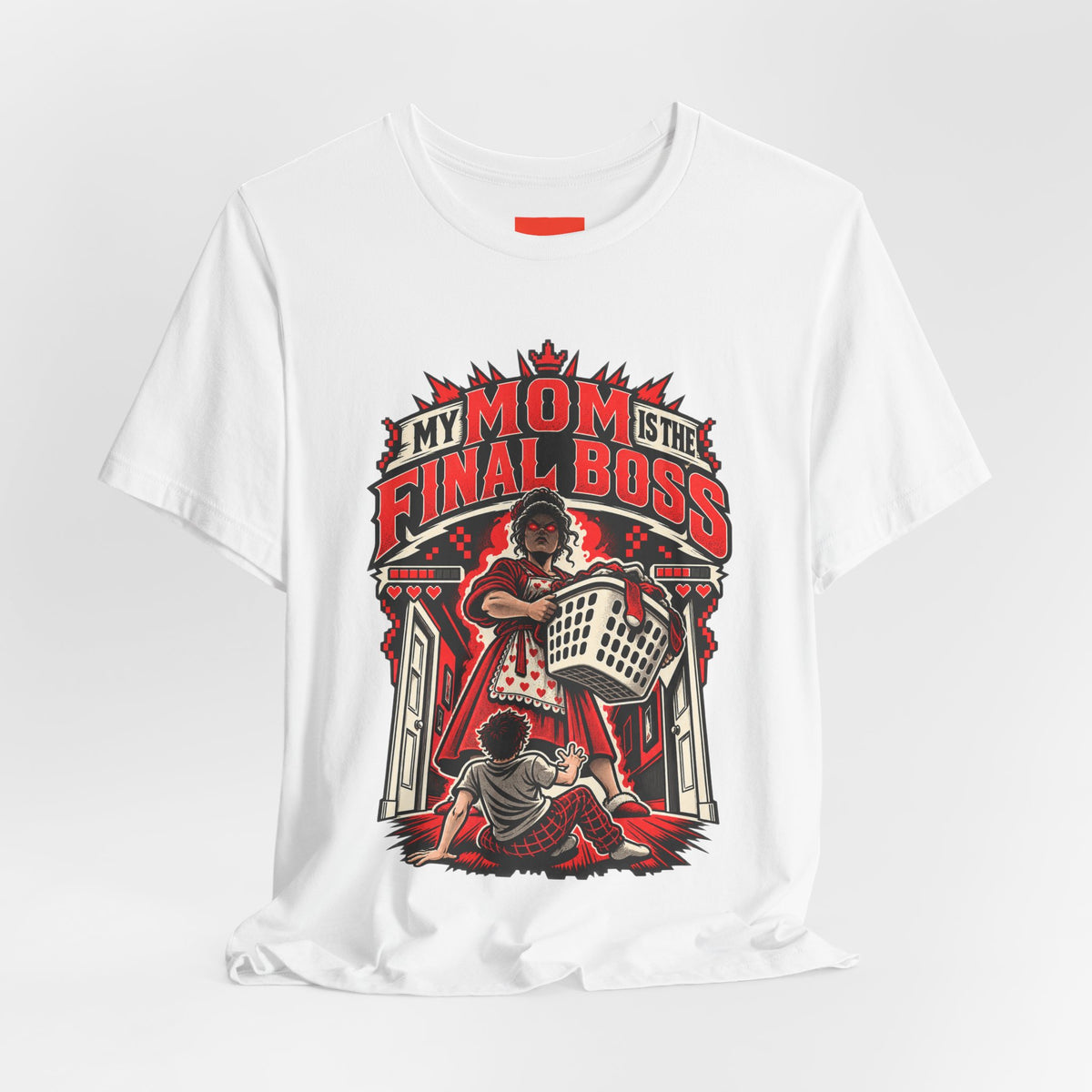 MY MOM IS THE FINAL BOSS Funny Retro Vintage T-Shirt