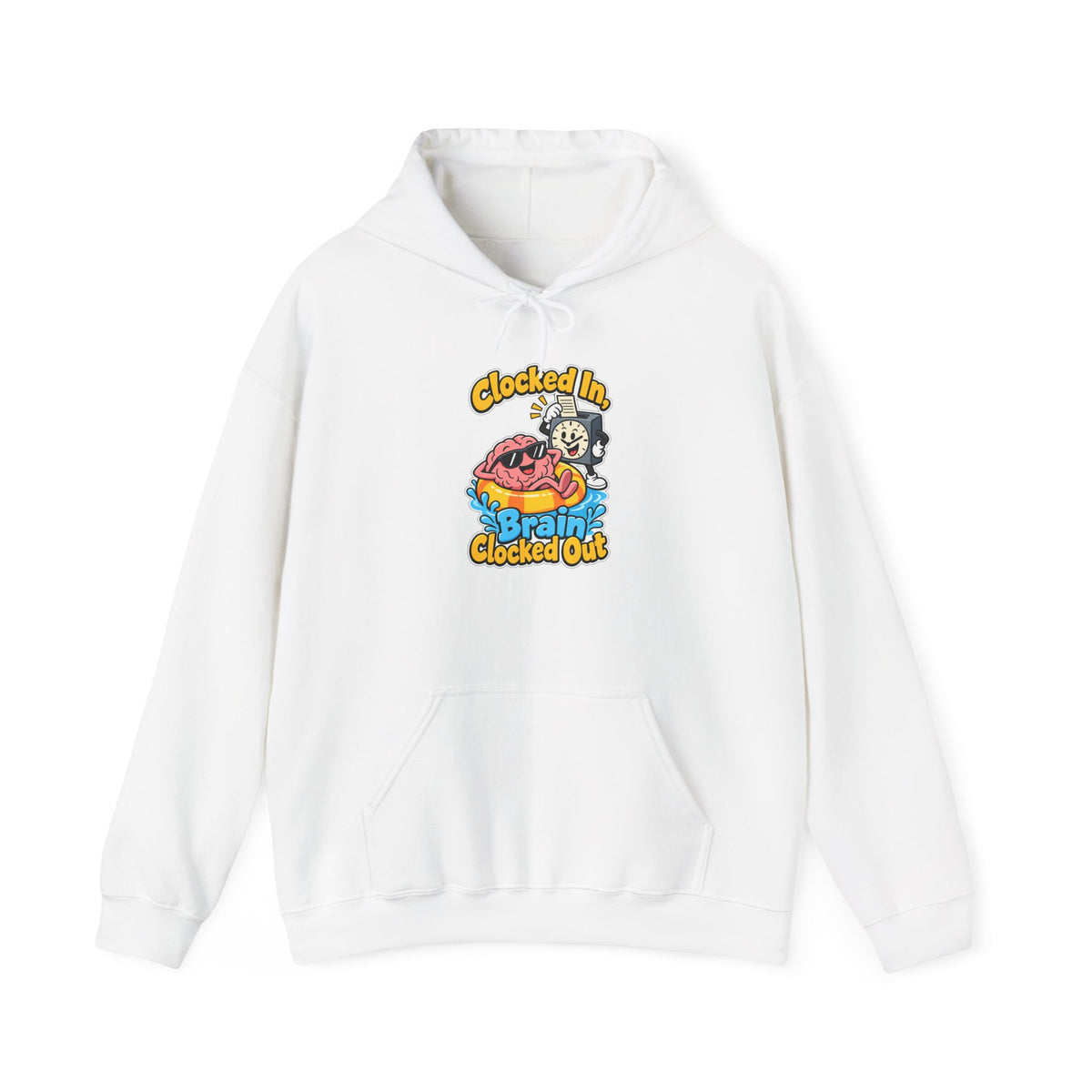 Clocked In, Brain Clocked Out Funny Nurse Hoodie